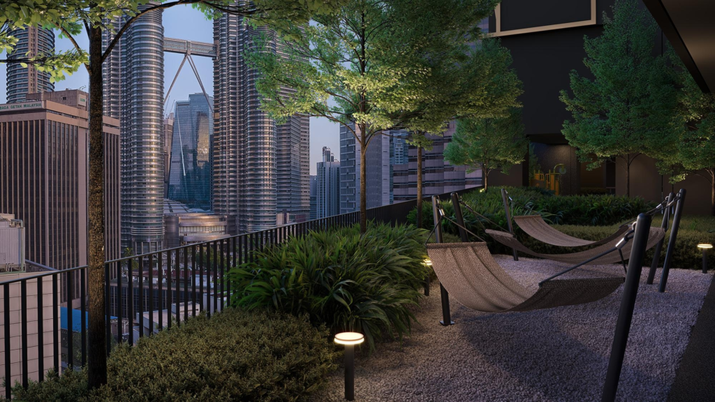 Divine KLCC luxury serviced residence with panoramic KLCC skyline view and jacuzzi facility
