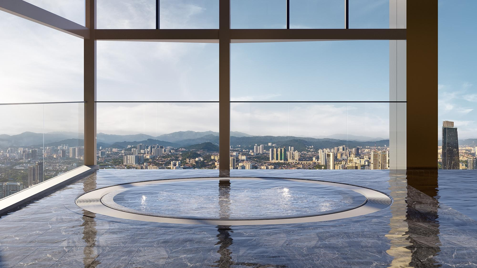Divine KLCC luxury serviced residence with panoramic KLCC skyline view and jacuzzi facility